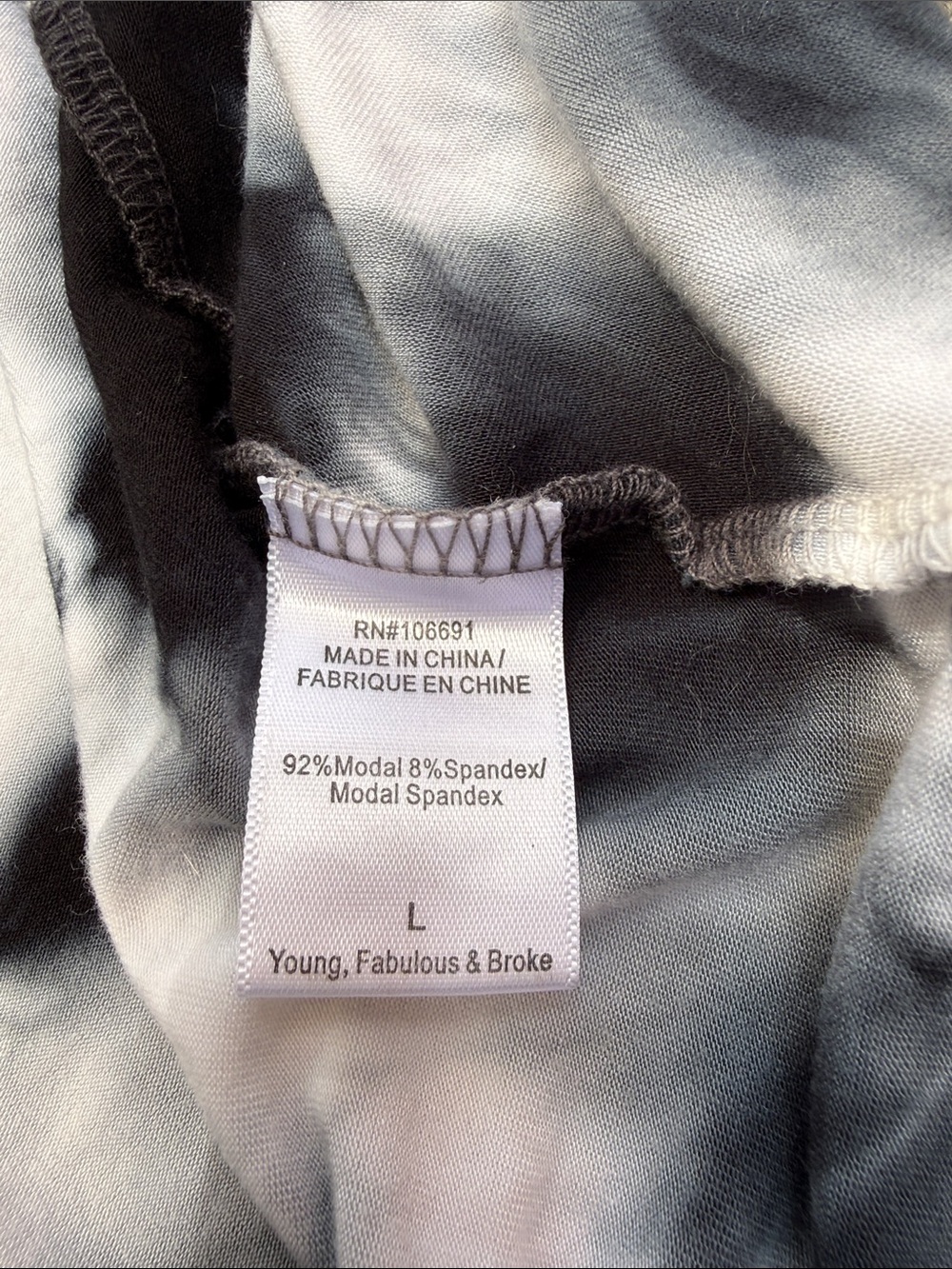 Young Fabulous & Broke Black and White Tie-Dye Maxi Dress - Picture 5 of 8